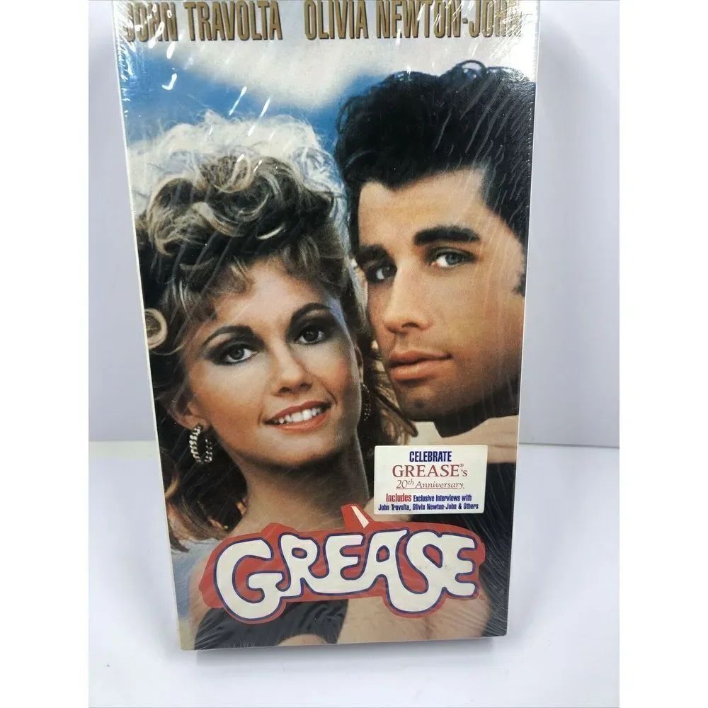 *Grease, 1977 Film VHS-With Paramount StickerAnd Seal. 20th Anniversary. Sealed